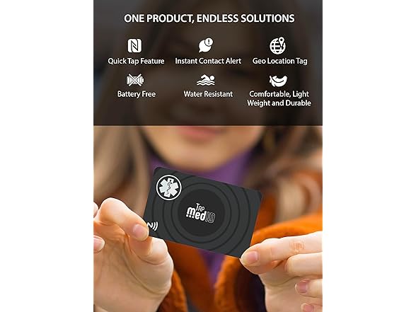 TapMedID Medical Alert Card