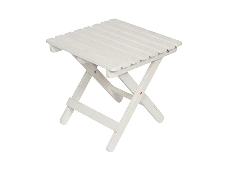 Shine Company 4119EW Square Wooden Folding Side Table Eggs