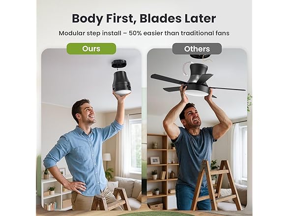 42" Black Ceiling Fan
