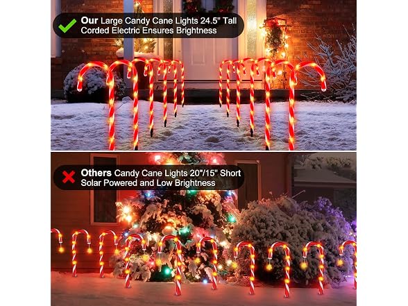 Brightown 24.5" Candy Cane Lights