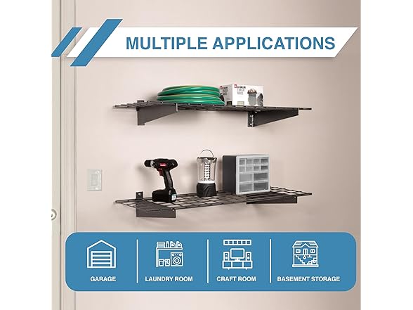 Hyloft 2-Pack Heavy Duty Steel Wall Garage Shelving