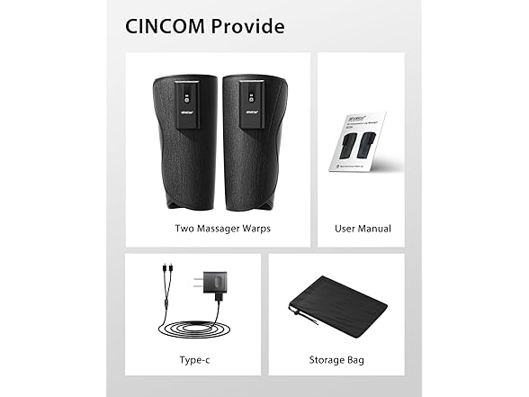 CINCOM Leg Massager with Heat and Air Compression