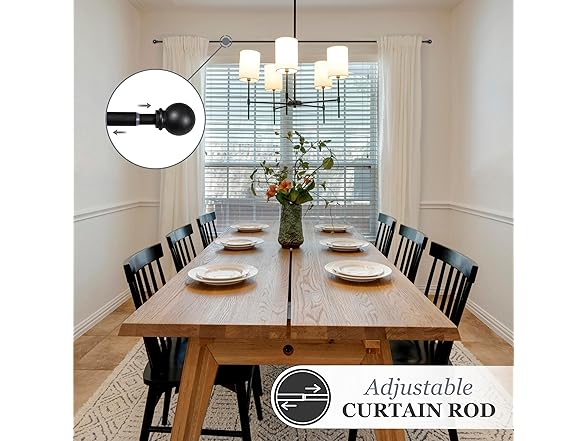 28" to 48"Chelsea Ball End Curtain Rod