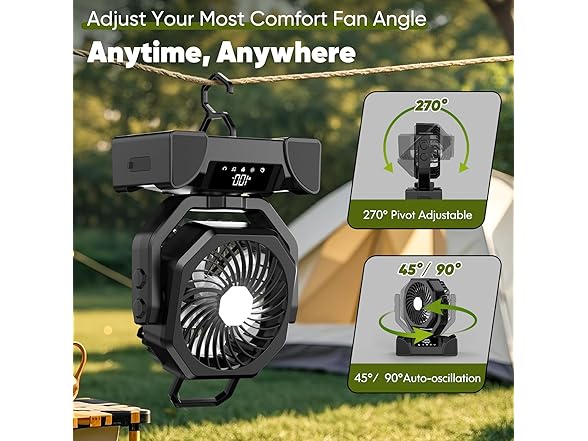 20000mAh Rechargeable Camping Fan