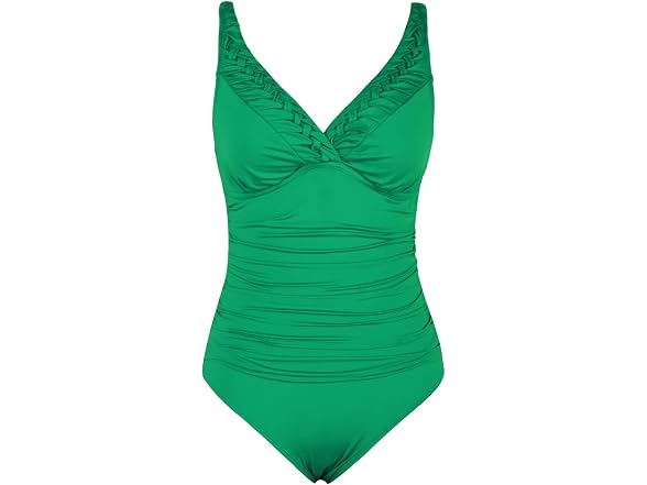 Hilor Women (8) One Piece Pin Tucked Swimsuits