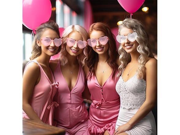 LIULIUBTY Heart Shaped Rimless Sunglasses