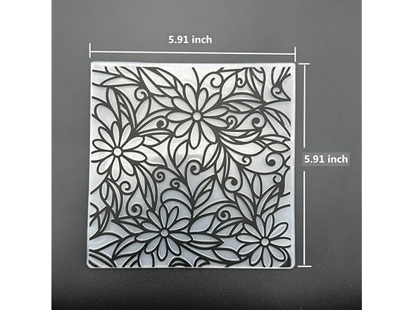 zhxcgooyx 3D Plastic Embossing Folder Template Floral