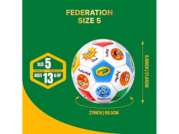 Crayola Official Soccer Ball -Galaxy Size 5