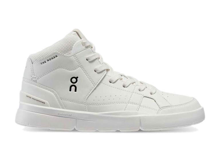 On Running The Roger Clubhouse Mid Women's Shoes All White Size 8