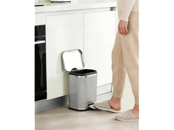 PrecisionAuto 5L Silver Stainless Steel Trash Can