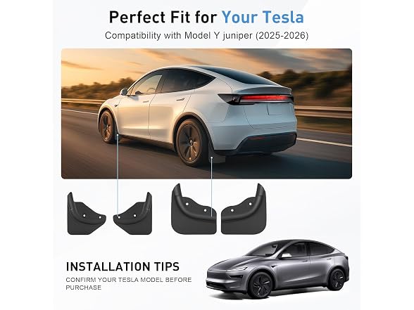 Safotad Mud Flaps for 2025-2026 Model Y