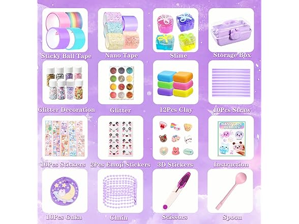 ZiZa W1399 Nano Tape Bubble Kit for Kids