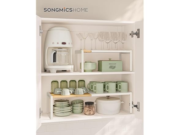 SONGMICS Expandable Bamboo Spice Rack