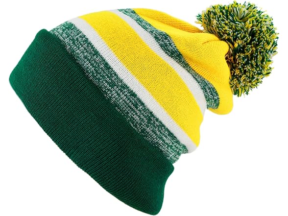 The Hat Depot (OS) Winter Knit Beanie Hat Pom Pom