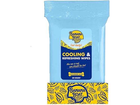 Banana Boat Dog Wipes Cooling 50ct