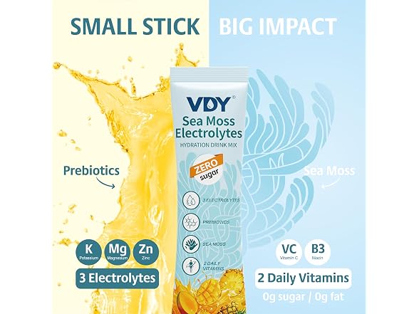 VDY Sea Moss Electrolytes Powder Packets