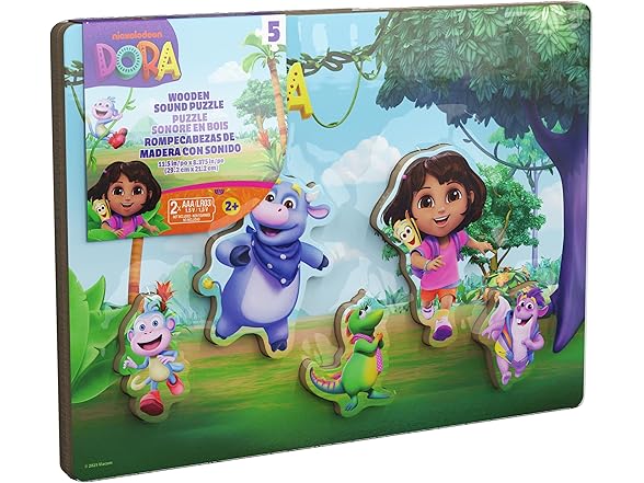 Dora The Explorer Sound Puzzle, 5-Piece Wood Puzzle