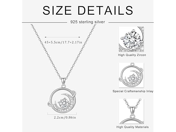 YV-cozx Moon Necklaces 