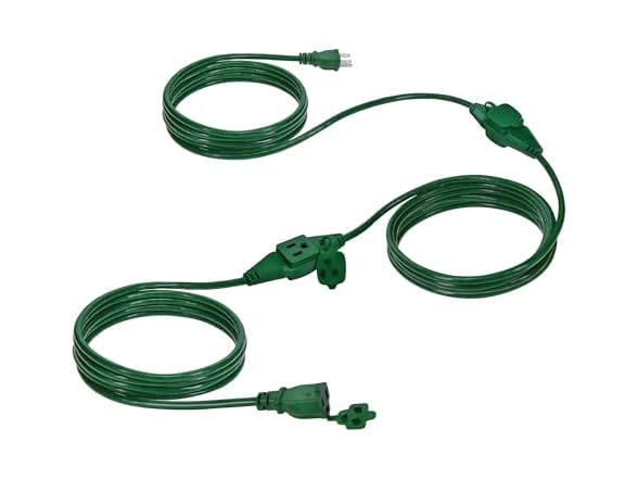 Clear Power 25ft 16/3 SJTW Green Landscape Ext Cord