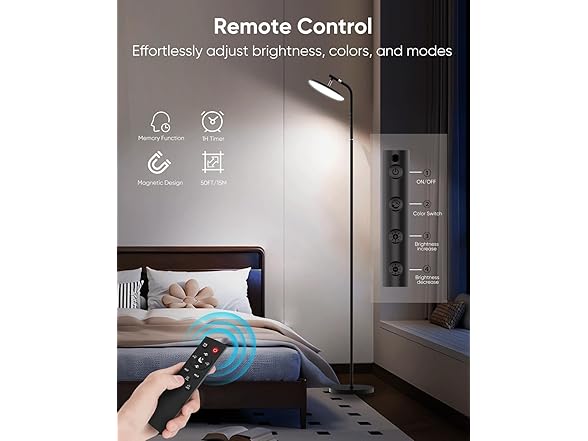 RUNBARRY LED Floor Lamp with Remote