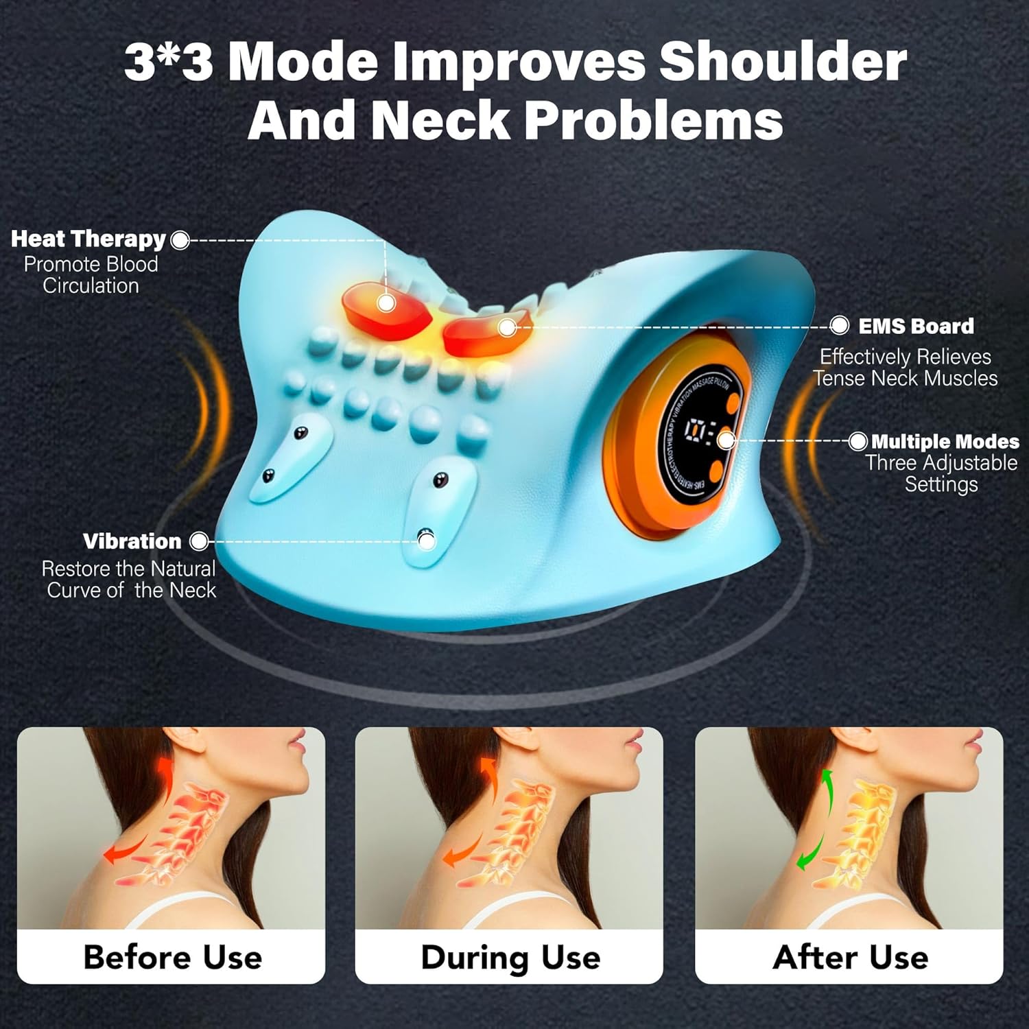 Neck Massager Pillow with Heat - Gallery 12