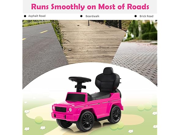 Nightcore Push Car, Ride on Car with Removable Canopy