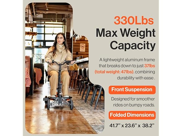 SuperHandy Passport Scooter 3W 275lb