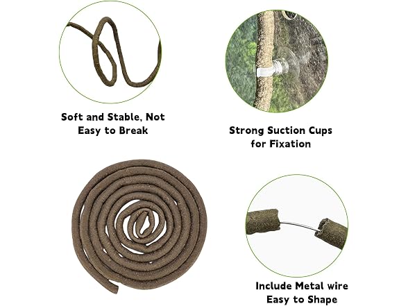 BNOSDM Reptile Plants, Flexible Rainforest Vines w Moss
