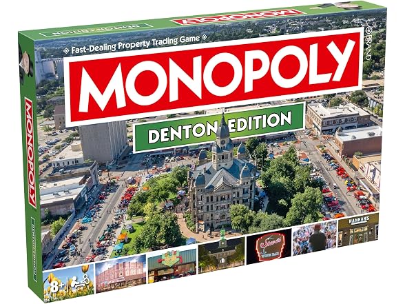 Monopoly Board Game Denton TX Edition