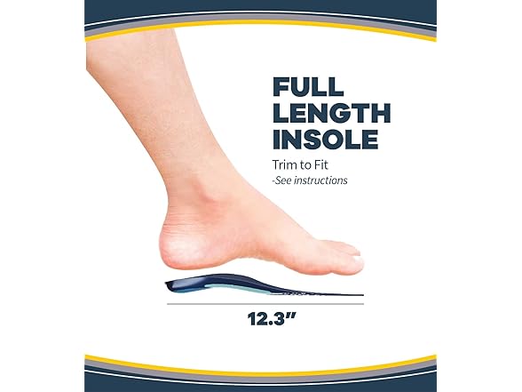 Dr. Scholl's Plantar Fasciitis Pain Relief Orthotics for Men's Trim to Fit: 8-13 (Pack of 12)