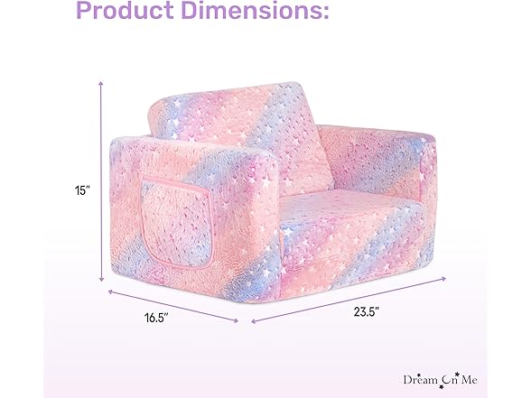 Dream On Me Dream On Me Nestle Kids Sofa in Tie Dye,