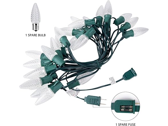 Brightown C9 Christmas String Lights Outdoor 50ft Led Christmas Lights
