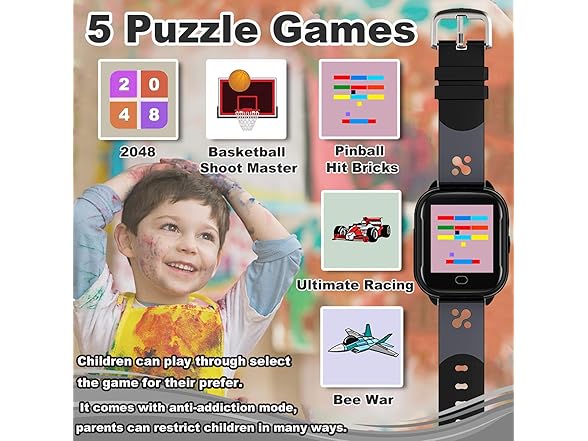 LULUDDM Kids Smart Watch Phone - IP67 W