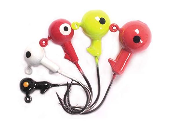 Fishing Jig Hooks Set, 50-Pack Multi-Color Lead Jigs