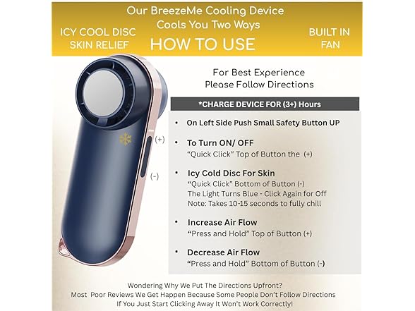 Breeze Me Hot Flashes Instant Cooling Device
