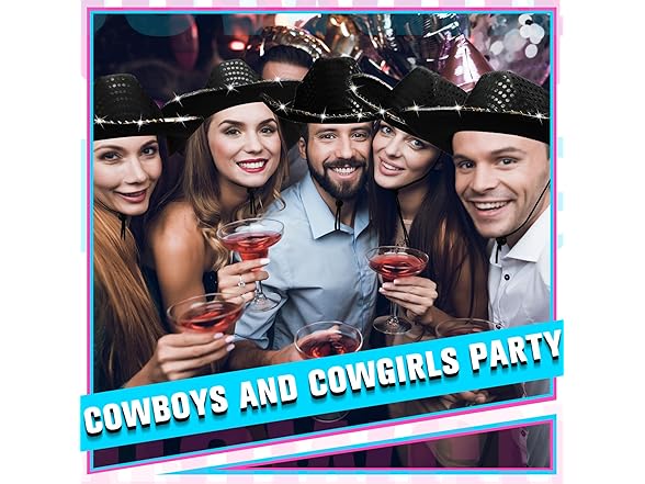 20 Pack Flashing Lights Cowboy Hat