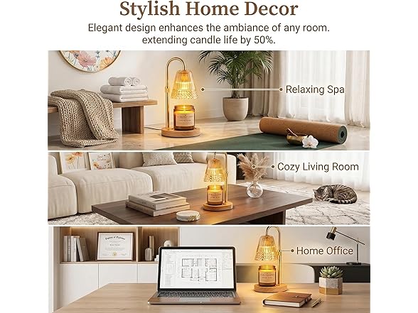micieitie Candle Warmer Lamp with Timer and Dimmer