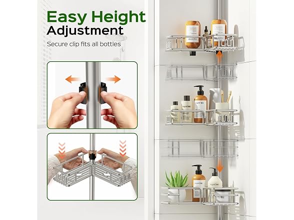 HAMITOR Shower Caddy Tension Pole
