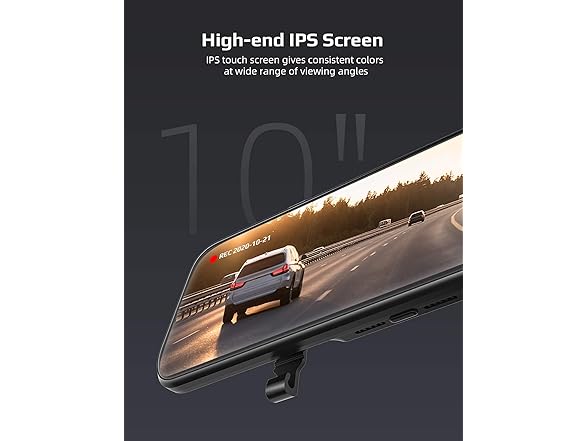 2.5K Mirror Dash Cam Voice Control, Dual