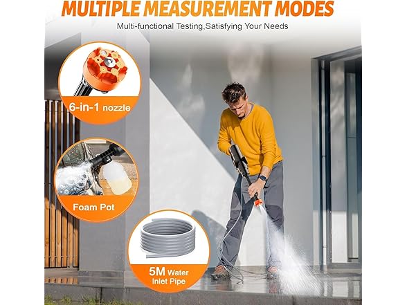 Portable Cordless Pressure Washer, 652PSI