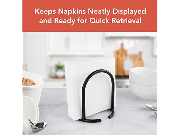 Spectrum Euro Napkin Holder Black