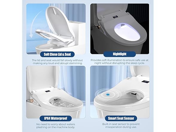 RUIFQ Bidet Toilet Seat Elongated