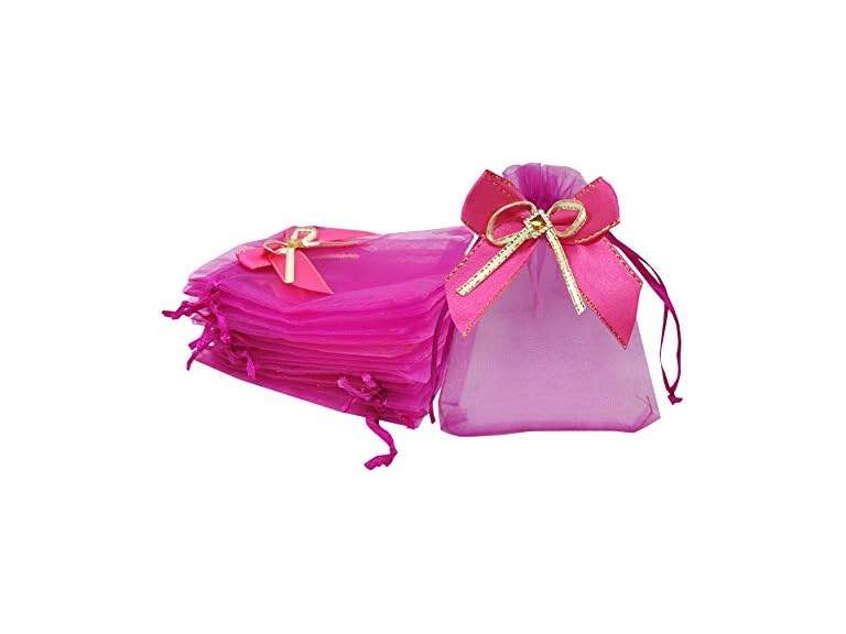 Sanrich 50pcs Sheer Organza Bags