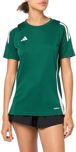 adidas Women's Tiro 24 Jersey, Team Dark Green/White, Large
