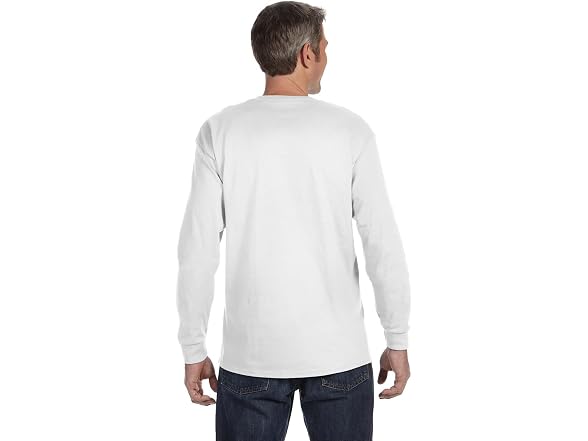 Hanes Men (XL) Long-sleeve Crewneck Loose T-shirt