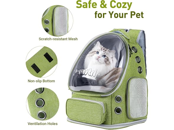 Pawstrip Cat Backpack Carrier Clear