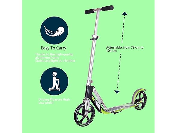 LEEYV Adult Scooter - Folding Big Wheels
