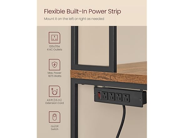 VASAGLE Baker's Rack, Microwave Stand with Cabinet, 31.5 In