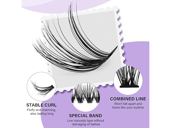 B&Qaugen Lash Clusters Kit, 280 Pieces