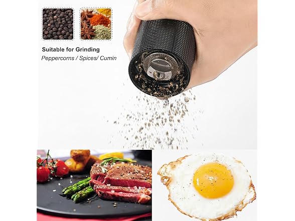 Aluminum Pepper Mill, Adjustable Manual